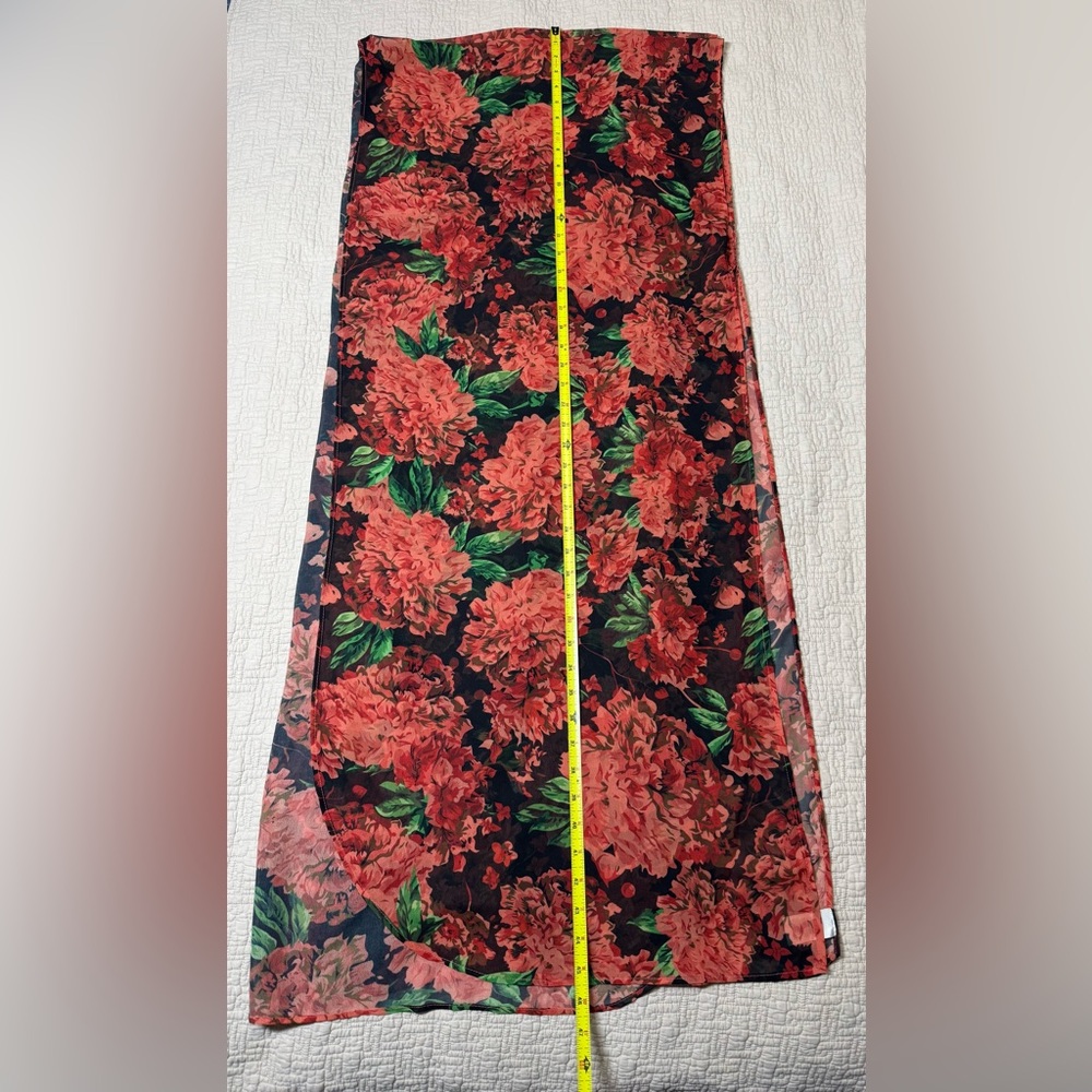 Free Press Floral Print Sheer Duster Kimono One Size - Picture 3 of 5